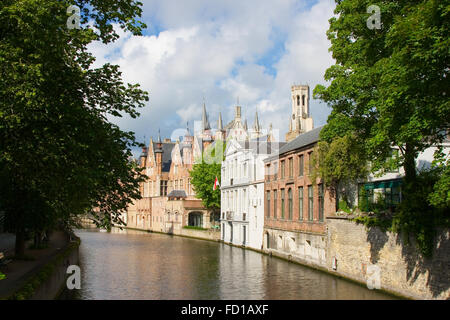 Brügge Stadt Fluss, Brugge, Belgien Stockfoto