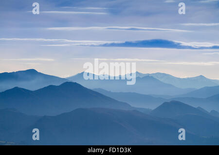 Aussicht von El Fitu Viewer, Asturien, Spanien. Stockfoto