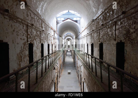 Eastern State Penitentiary - Zellenblock Stockfoto