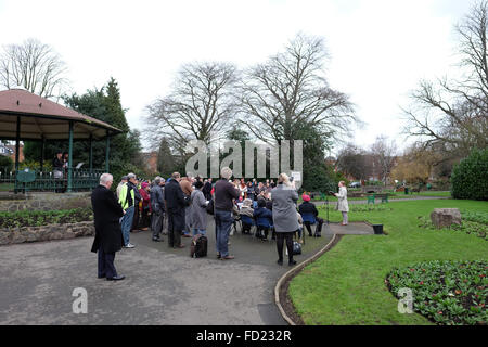 Cemeromy im Queens Park Loughborough Kennzeichnung Holocaust-Gedenktag Stockfoto