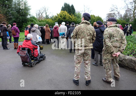 Cemeromy im Queens Park Loughborough Kennzeichnung Holocaust-Gedenktag Stockfoto