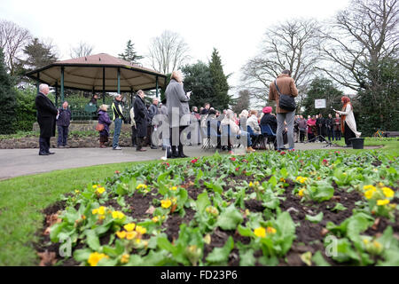 Cemeromy im Queens Park Loughborough Kennzeichnung Holocaust-Gedenktag Stockfoto