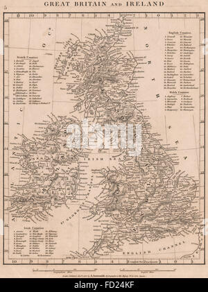 London, England, Irland, Großbritannien, Karte, Atlas ...
