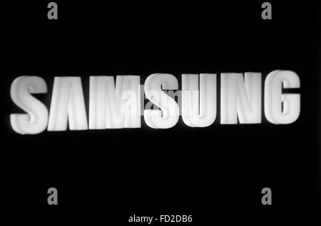 Das Logo der Marke "Samsung", Berlin. Stockfoto