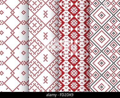 Nahtlose Muster-set Stock Vektor