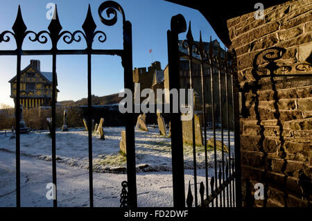 Stokesay Castle. Shropshire. England. VEREINIGTES KÖNIGREICH. Europa Stockfoto