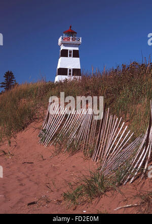 West Point Lighthouse, Cedar Dunes Provincial Park, Prinz Eduard Insel Stockfoto