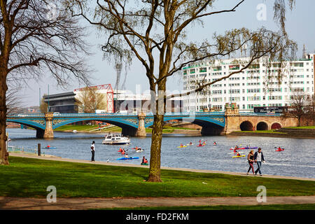 Blick auf Trent Bridge, Nottingham, England, UK. Stockfoto