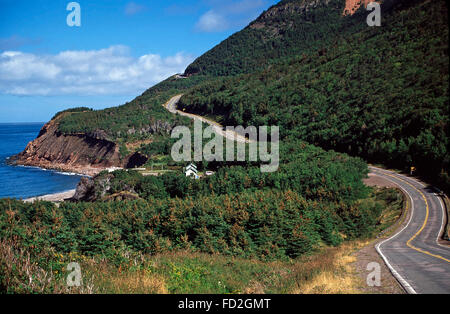 Küste der französischen Berg, Cape Breton Highlands National Park, Nova Scotia Stockfoto