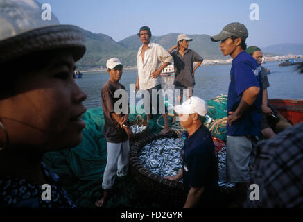 Thi Xa Bac Lieu Vietnam Morgen Fischmarkt Stockfoto