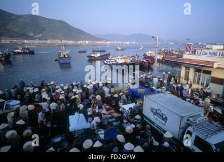 Thi Xa Bac Lieu Vietnam. belebten Fischmarkt Stockfoto