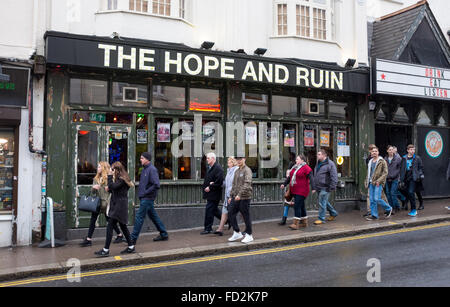 Die Hoffnung und Ruine Pub und Musik Veranstaltungsort in Queens Road Brighton UK Stockfoto