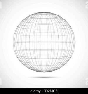 drei dimensionale Sphäre Stock Vektor