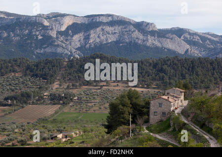 Tarragona ländliche Landschaft Caro, Beseit, Katalonien Stockfoto