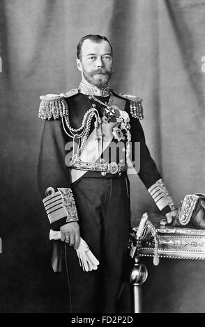 Tsar Nicholas II von Rußland, Porträt c.1909 Stockfoto