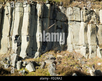 Alten Basaltsteinbruch in The Erzgebirge - Basalt säulenförmigen fügen Stockfoto