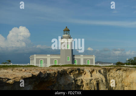 Cabo Rojo Leuchtturm (Faro Los Morrillos). Cabo Rojo, Puerto Rico. US-Territorium. Karibik-Insel. Stockfoto