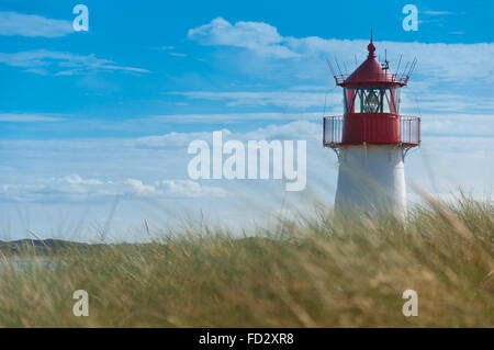 Leuchtturm Liste West, Ellenbogen, Sylt, Schleswig-Holstein, Deutschland Stockfoto