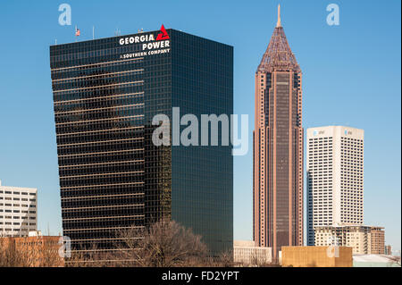 Georgia Power Hochhaus in der Innenstadt von Atlanta, m Georgia, USA. Stockfoto