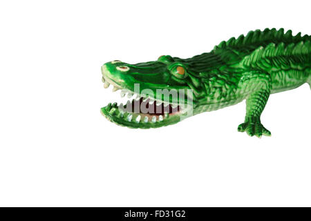 Grünes Krokodil Spielzeug Stockfoto