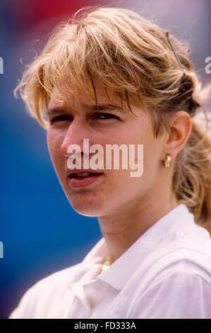 Steffi Graf (GER) im Wettbewerb bei den US Open 1988 im Jahr gewann sie den Golden Slam. Stockfoto