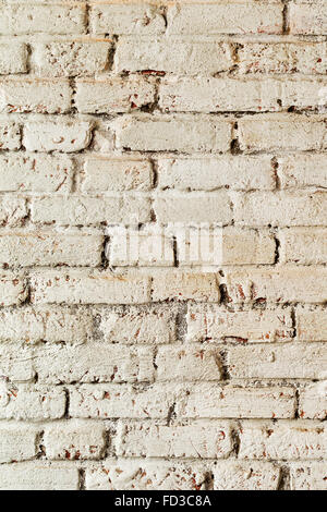 Zusammenfassung Hintergrund alte weiße Mauer Risse und Kratzer. Landschaftsstil. Große Hintergrund oder Textur. Stockfoto