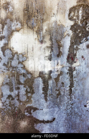 Authentischen Hintergrund gemalt Beton Farbe, verwitterte mit Risse und Kratzer. Landschaftsstil. Grunge Betonoberfläche. Grea Stockfoto