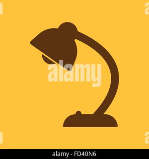 Das Tisch-Lampe-Symbol. Leselampe und Beleuchtung, Beleuchtung, Licht Symbol. Wohnung Stock Vektor