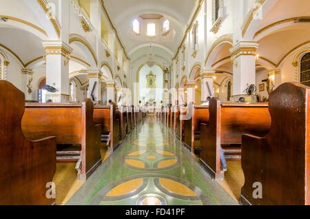 Die Catedral de Nuestra Señora de Guadalupe, die erste katholische Kirche in Tijuana, Mexiko von der Jungfrau von Guadalupe. Ein Blick auf th Stockfoto