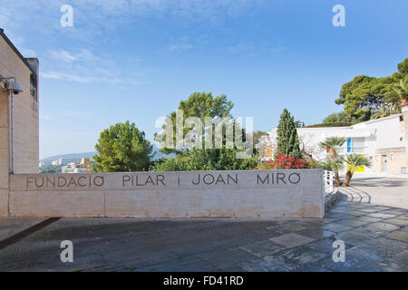 Miro Museumseingang, Fundacio Pilar ich Joan Miro Stockfoto