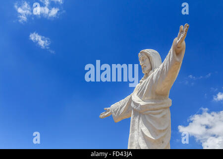 Cristo Blanco-Statue auf dem Gipfel der Anden in der Nähe von Cusco, peru Stockfoto