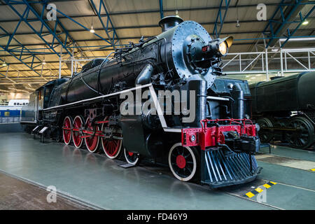 Chinesisch-gebildete 4-8-4 KF Klasse Nr. 7 Dampfmaschine im National Railway Museum in York, England. Stockfoto