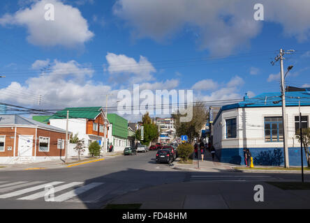 Straße in Punta Arenas Stockfoto