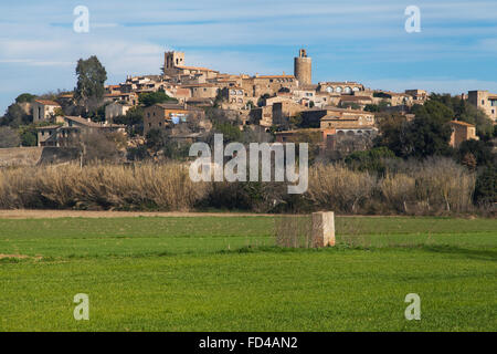 Mittelalterliche Dorf Pals in Girona, Katalonien. Stockfoto