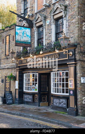 London East End Wapping Prospect of Whitby Londons älteste traditionelle Wahrzeichen am Fluss Themse Pub bar Inn c 1520 Stockfoto