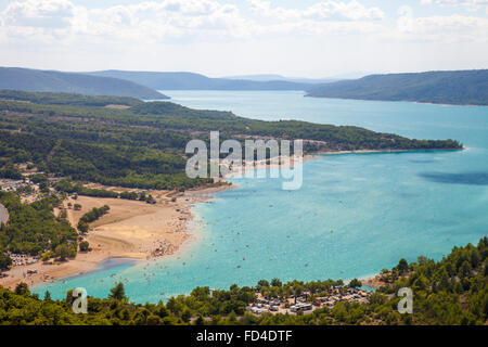 Lac/See de Sainte-Croix, in der Nähe von Moustiers in Südfrankreich Stockfoto