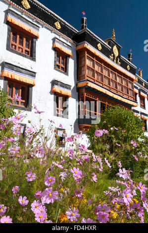 Traditionelle tibetische Landhaus, Leh, Ladakh, Indien Stockfoto