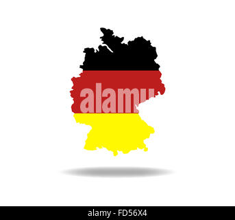 Deutschland Karte im flat design Stockfoto