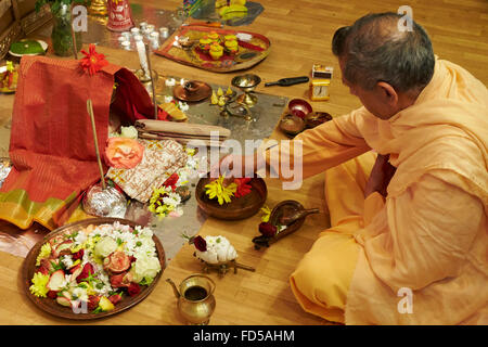 Durga Puja-Feier in Paris. Stockfoto