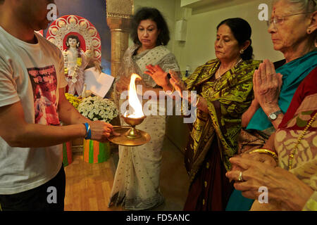 Durga Puja-Feier in Paris. Stockfoto