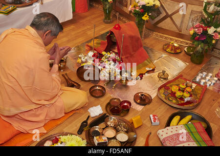 Durga Puja-Feier in Paris. Stockfoto