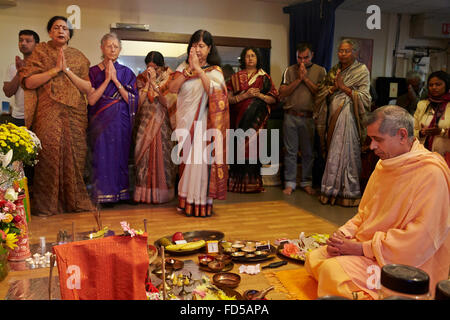 Durga Puja-Feier in Paris. Stockfoto