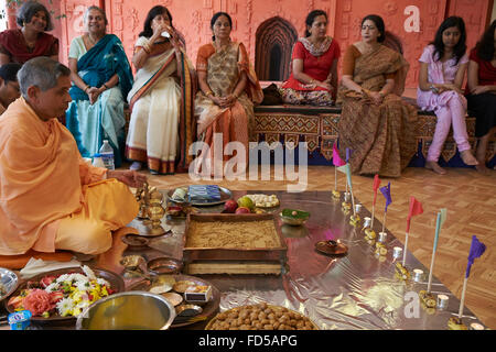 Durga Puja-Feier in Paris. Stockfoto