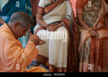 Durga Puja-Feier in Paris. Stockfoto