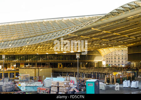 Umbau-Projekt von Le Forum des Les Halles im 1. Arrondissement im Bau, Paris, Frankreich. 2016 Stockfoto