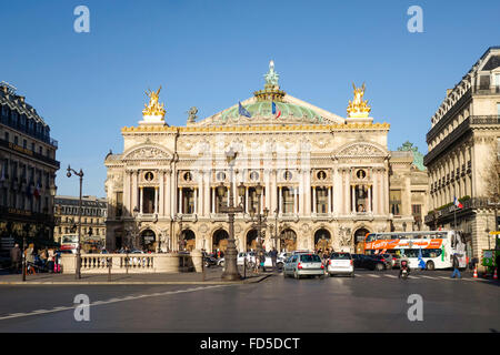 Der Palais Garnier, Opernhaus, 9. Arrondissement, Place de l'Opéra in Paris, Frankreich. Stockfoto