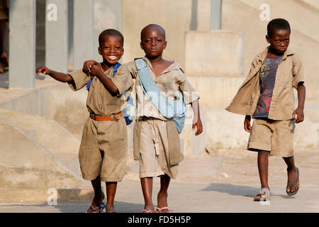 Afrikanische Grundschule. Spielplatz. Stockfoto