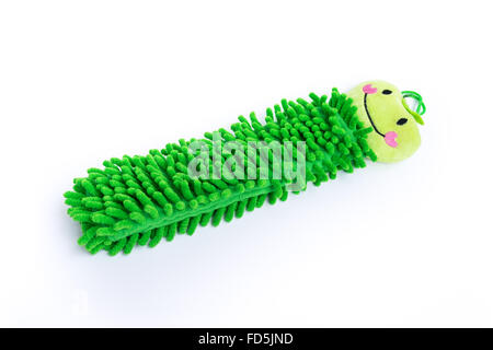 Buntes Handtuch mit weißem Hintergrund. Stockfoto