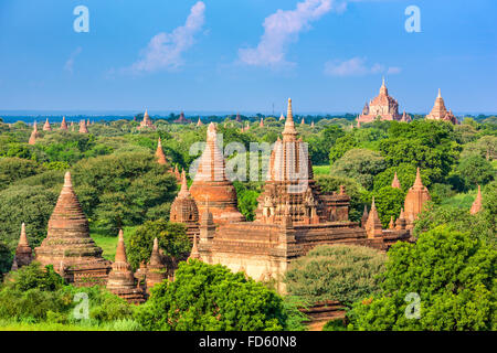 Bagan, Myanmar Tempel im archäologischen Park. Stockfoto