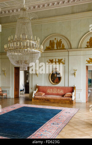 Empfangsraum in Schloss Fasanerie in der Nähe von Fulda in Deutschland Stockfoto